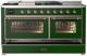 Ilve® Majestic III 60" Emerald Green Pro Style Dual Fuel Natural Gas Range with French Top and Copper Trim-2