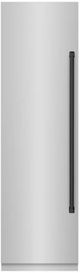 ZLINE Autograph Edition Series 24 in. 12.4 Cu. Ft. Column Freezer in Stainless Steel with Graphite Gray Interior and Matte Black Accents-0