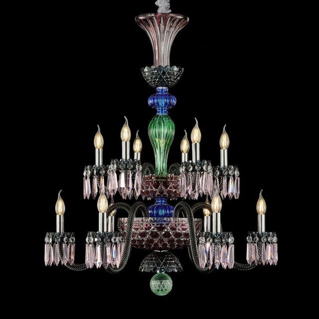 Michael Amini® Noir Black 12-Light Chandelier-1