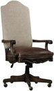 Hooker® Furniture Rhapsody Aurora Ecru/Walnut Leather Tilt Swivel Chair-0