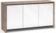Salamander Designs® Barcelona 337 AV Cabinet-Natural Walnut/Gloss White-0
