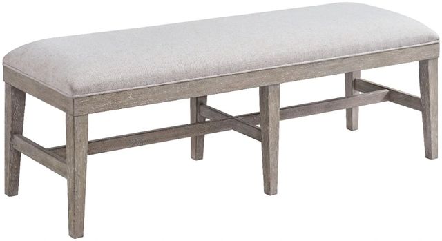 Riverside Furniture Bennett Frosted Gray 58" Upholstered Dining Bench-0