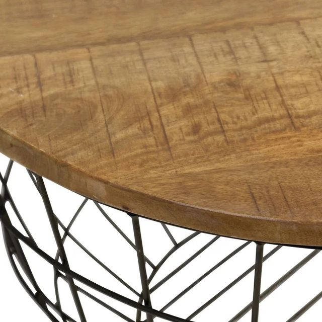 Stylecraft 2-Piece Black/Brown Nested Coffee Table Set-2