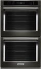 KitchenAid® 30" Black Stainless Steel with PrintShield™ Finish Electric Built In Double Oven-0