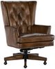 Hooker® Furniture EC Finley Checkmate Pawn Leather Executive Swivel Chair-0