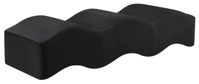 Meridian Furniture Wave Black Velvet Upholstered Bench-0