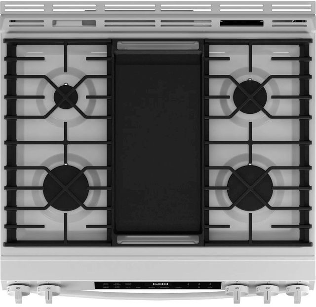 GE® 600 Series 30" White Slide-In Gas Range-4