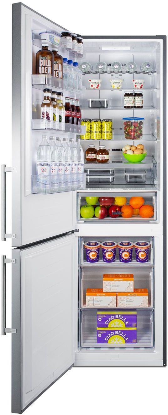 Summit® 11.72 Cu. Ft. Stainless Steel Counter Depth Bottom Freezer Refrigerator -3