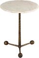 TOV Furniture Orbital White Marble Side Table-0