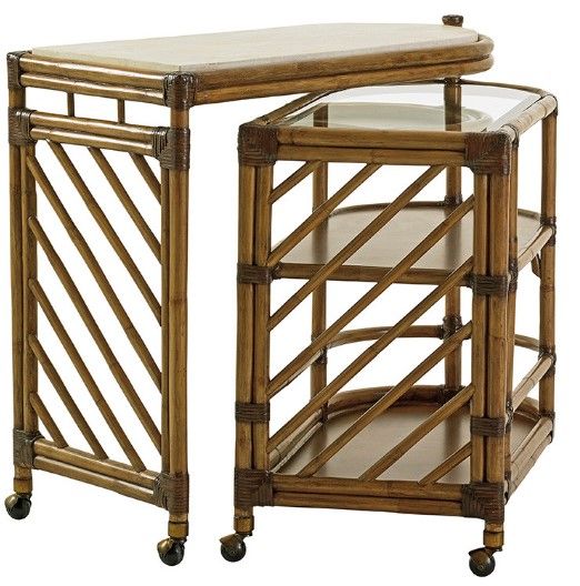 Tommy Bahama® Furniture Twin Palms Cable Beach Brown Bar Cart
