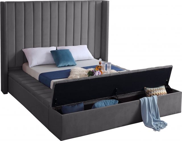 Meridian Furniture Kiki Grey Full Bed-2