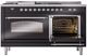 Ilve® Nostalgie II Series 60" Glossy Black Pro Style Dual Fuel Range-4