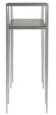 Bernhardt Cornelia Glass Top Console Table with Brushed Stainless Steel Base-3