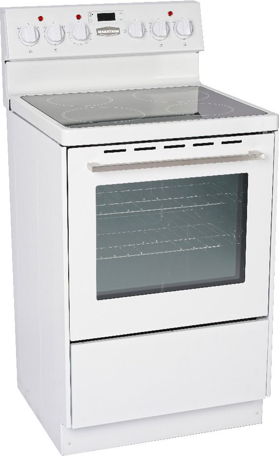 Marathon® 24" White Freestanding Electric Range-2