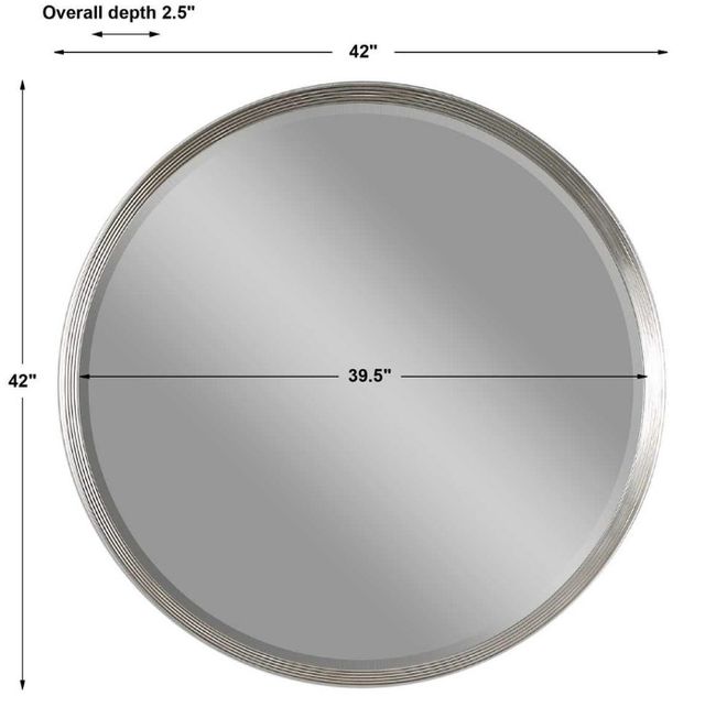 Uttermost® Serenza Silver Leaf Round Mirror-3
