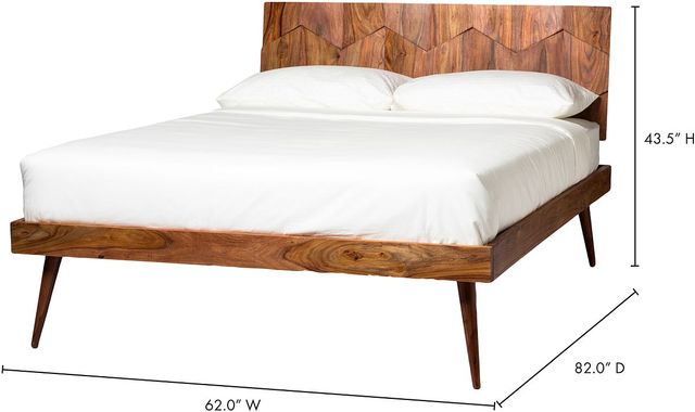 Moe's Home Collection O2 Brown Queen Panel Bed-2