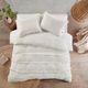 Olliix by Madison Park 3 Piece Ivory King/California King Leona Pom Pom Cotton Comforter Set-0