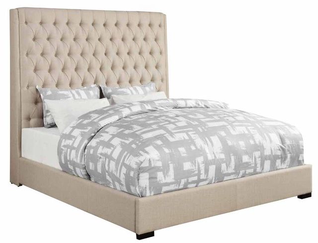 Coaster® Camille Cream Queen Upholstered Bed-0