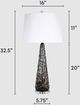 Classy Living 2-Piece Eclipse Radiance Black Art Glass Table Lamp Set-1