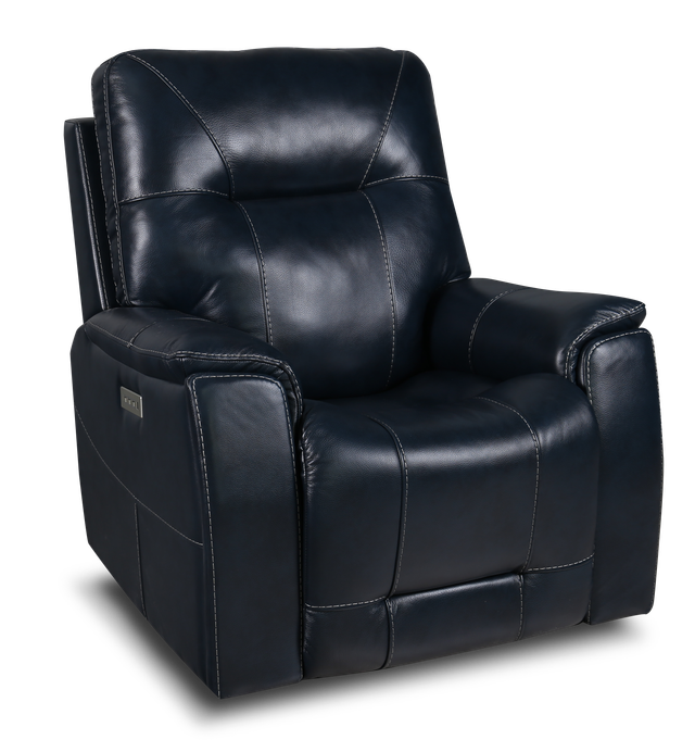 Moto Motion Kingston Ocean Leather Power Recliner | Miskelly Furniture