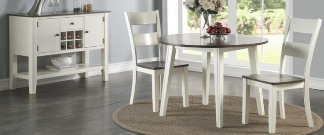 American Wholesale Furniture 3-Piece Grey/White Dining Set-4