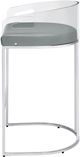 Coaster® Thermosolis 2-Piece Grey/Chrome Acrylic Back Bar Stools-3