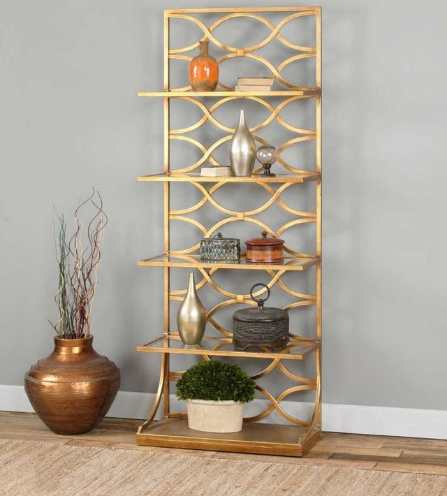 Uttermost® Lashaya Gold Leaf Etagere-1