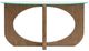 Magnussen Home® Lainey Glass Top Demilune Sofa Table with Almond Base-1