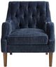 Olliix by Madison Park Qwen Navy Button Tufted Accent Chair-0