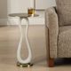 Uttermost® Sonia Brass Accent Table with White Base-1