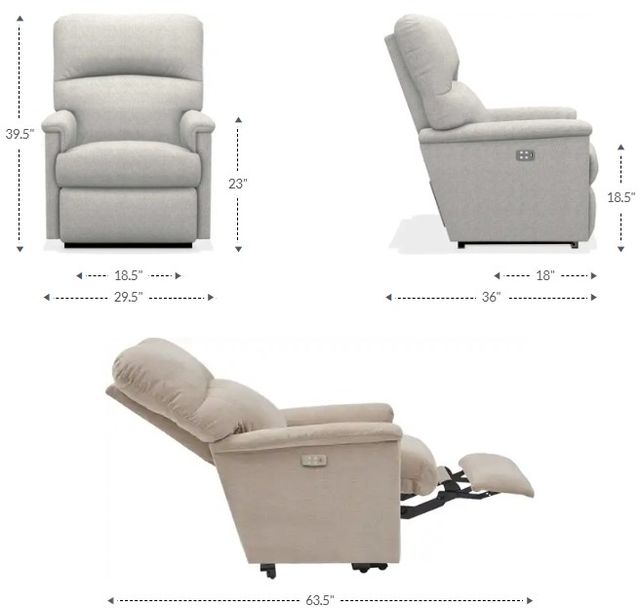 La-Z-Boy® Collage Khaki Power Wall Recliner-2