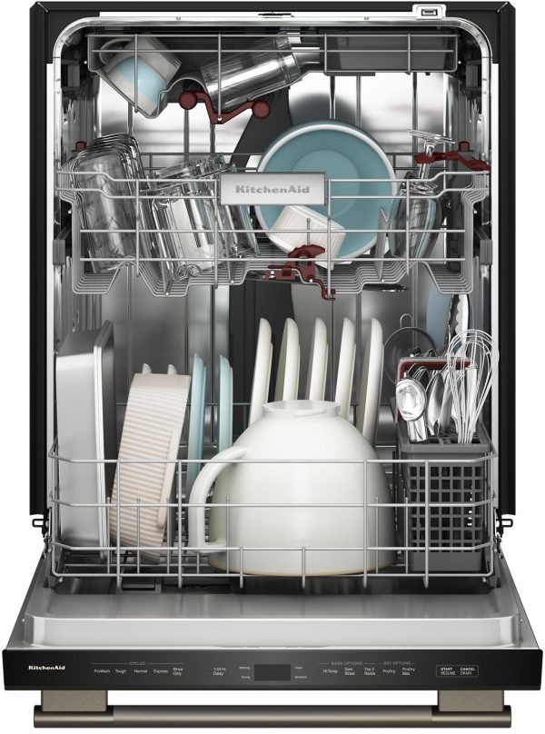 KitchenAid® 24" Black Ore 360° Max Jets™ Third Rack Top Control Built-In Dishwasher with ProDry™ System-4