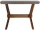 Armen Living Picadilly Gray Rectangle Console Table with Brown Brushed Trestle Base-1