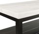 Elements International Marcello White Coffee Table with Black Base-3