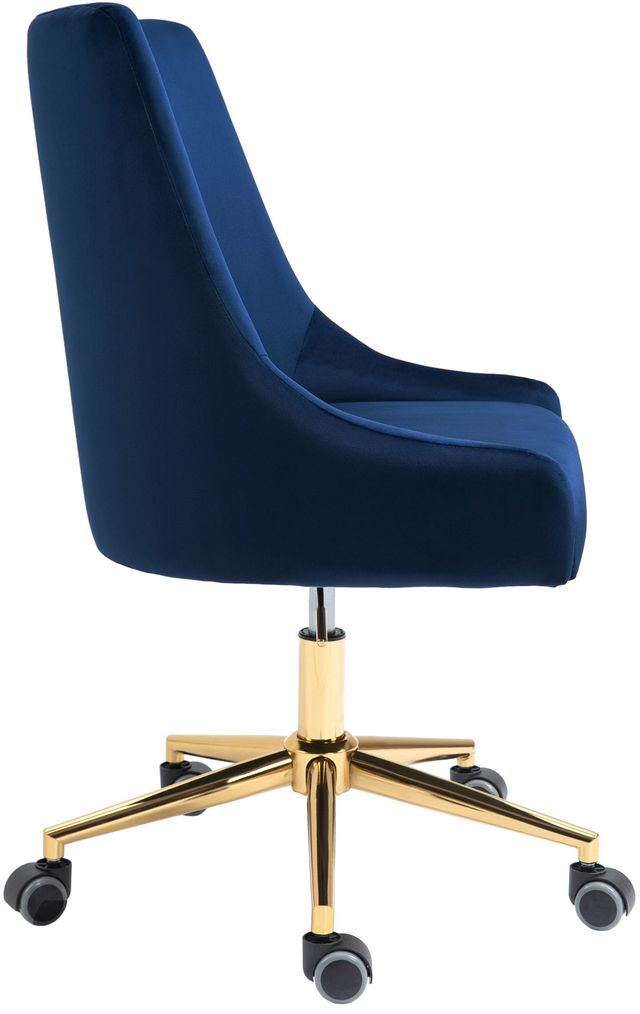 Meridian Furniture Karina Navy Velvet Office Chair-3