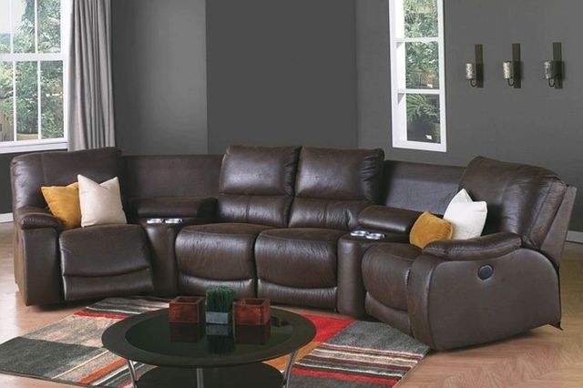 Palliser® Furniture Customizable Norwood 4-Piece Power Reclining Sectional with Console-1