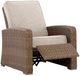 Signature Design by Ashley® Revare Beach Beige Fabric/Resin Wicker Outdoor Manual Recliner-1