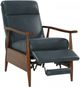 BarcaLounger® Hampton Roma Bluegray Leather Manual Recliner-1