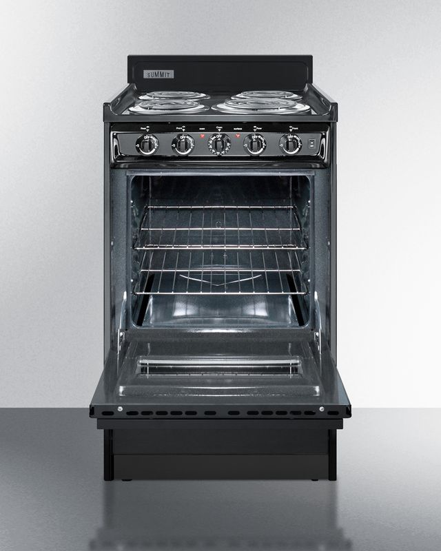Summit® 20" Black Freestanding Electric Range-3
