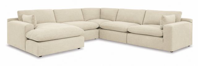 Benchcraft® Elyza 5-Piece Linen Left-Arm Facing Sectional and Chaise-0