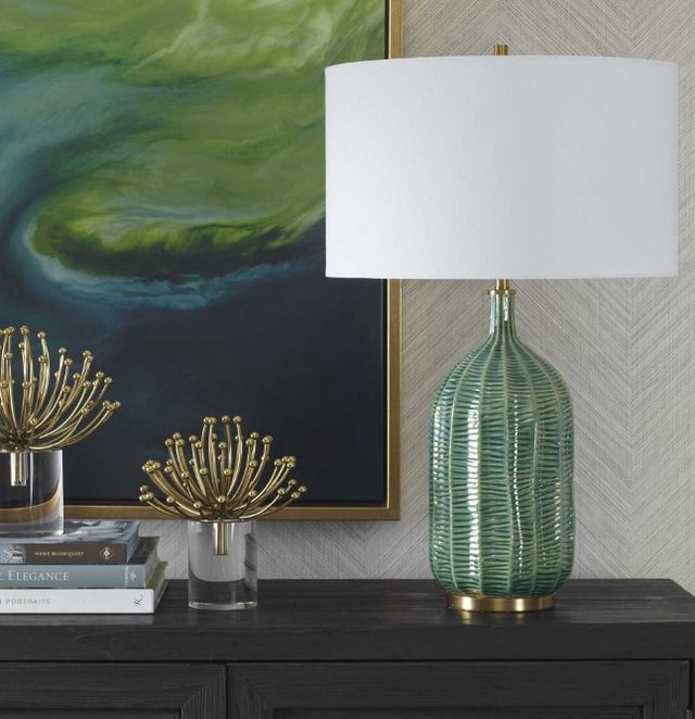 Uttermost® Bixby Green Glaze Table Lamp-1