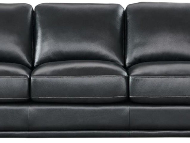 Leather Italia™ Georgetowne Luca Black Split Sofa-1