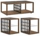 Liberty Furniture Bayhill Trellis 3-Piece Black/Clear/Honey Occasional Table Set-0