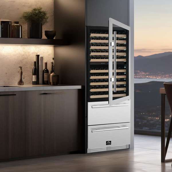 FORNO® Celano Alta Qualita 21.3 Cu. Ft. Stainless Steel Wine Column-12