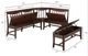 ECI Furniture Gettysburg Distressed Brown Complete Bench-1