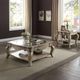 ACME Furniture Chelmsford Glass Top Coffee Table with Antique Taupe Frame-1