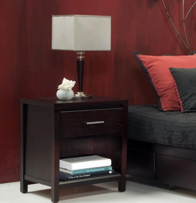 Modus Furniture Nevis Espresso Nightstand with Charging Station-1