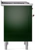 Ilve® Nostalgie II Series 36" Emerald Green Pro Style Dual Fuel Range-3