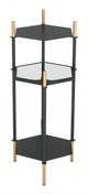 Zuo® Modern William Glass Top Two Tier Side Table with Black Framework -3