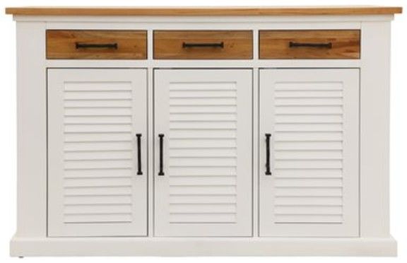 YHD Logan White Kitchen Island-0